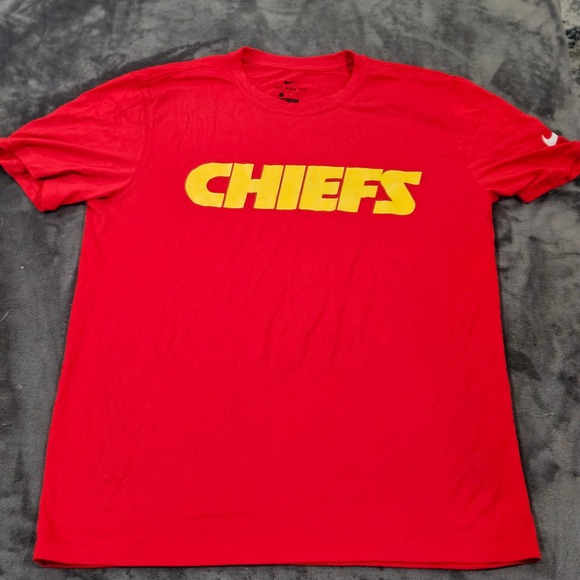 NWOT Nike Kansas City Chiefs Mens Large Dri-FIT Red T-Shirt Football - Picture 1 of 7
